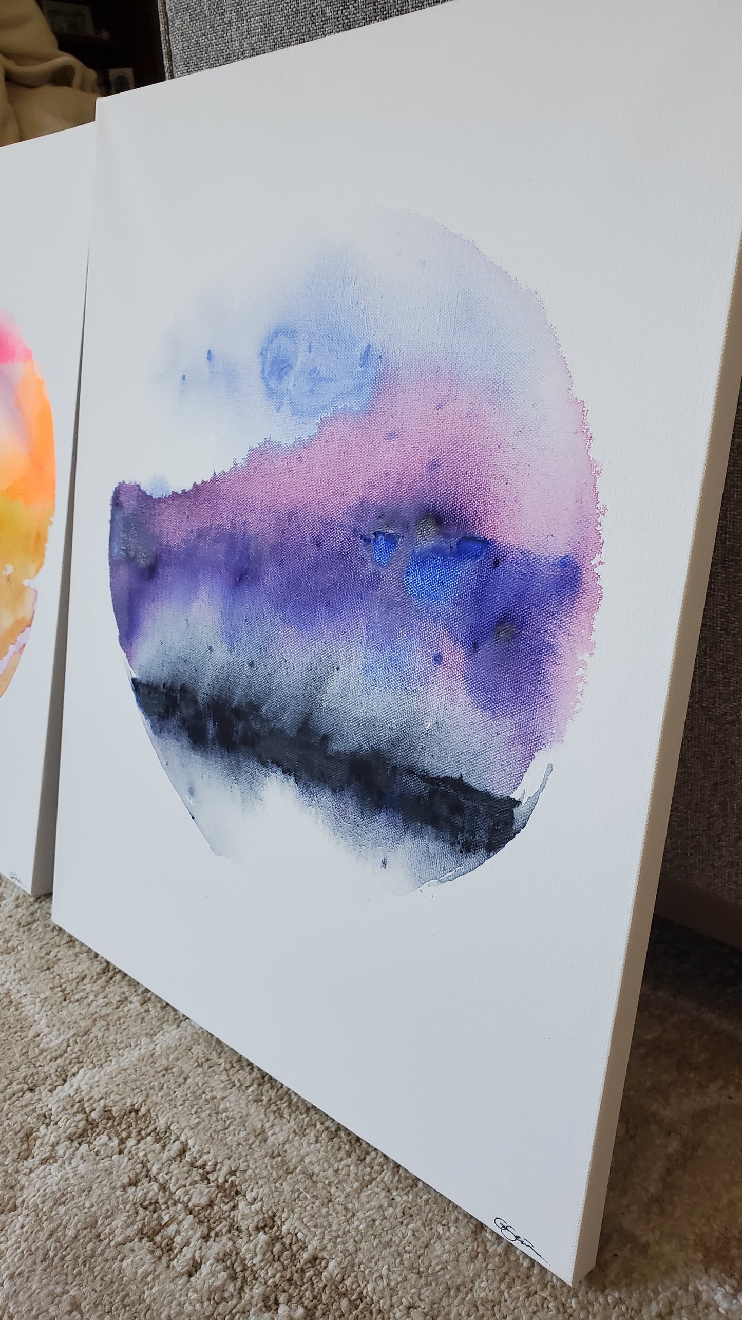 Planet Purple Original Watercolor