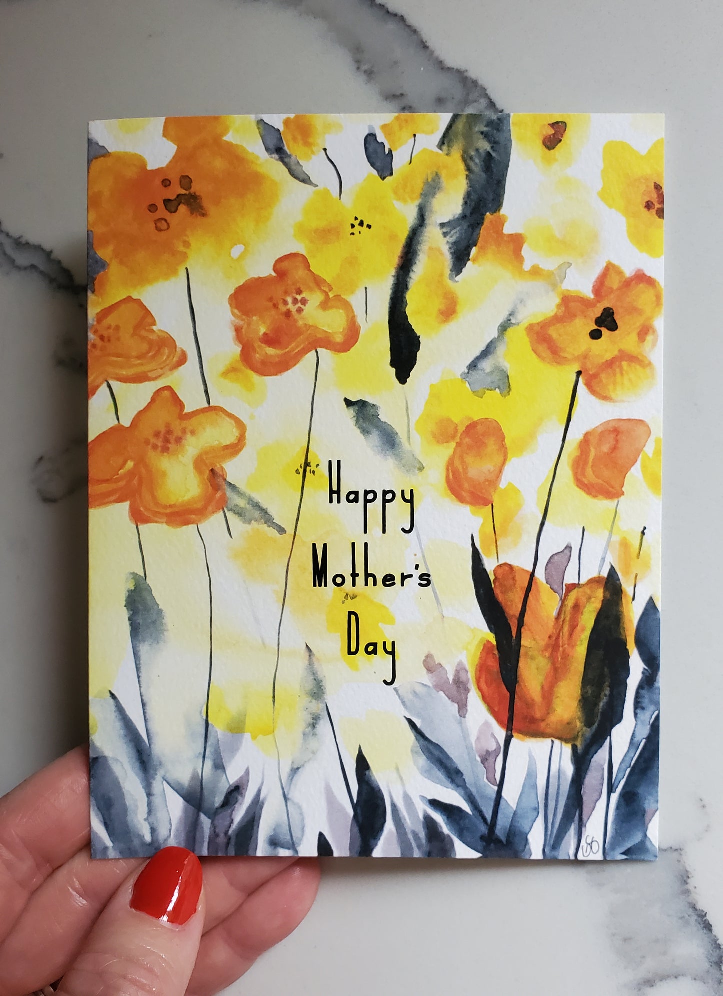 Mother's Day Yellow Floral Card