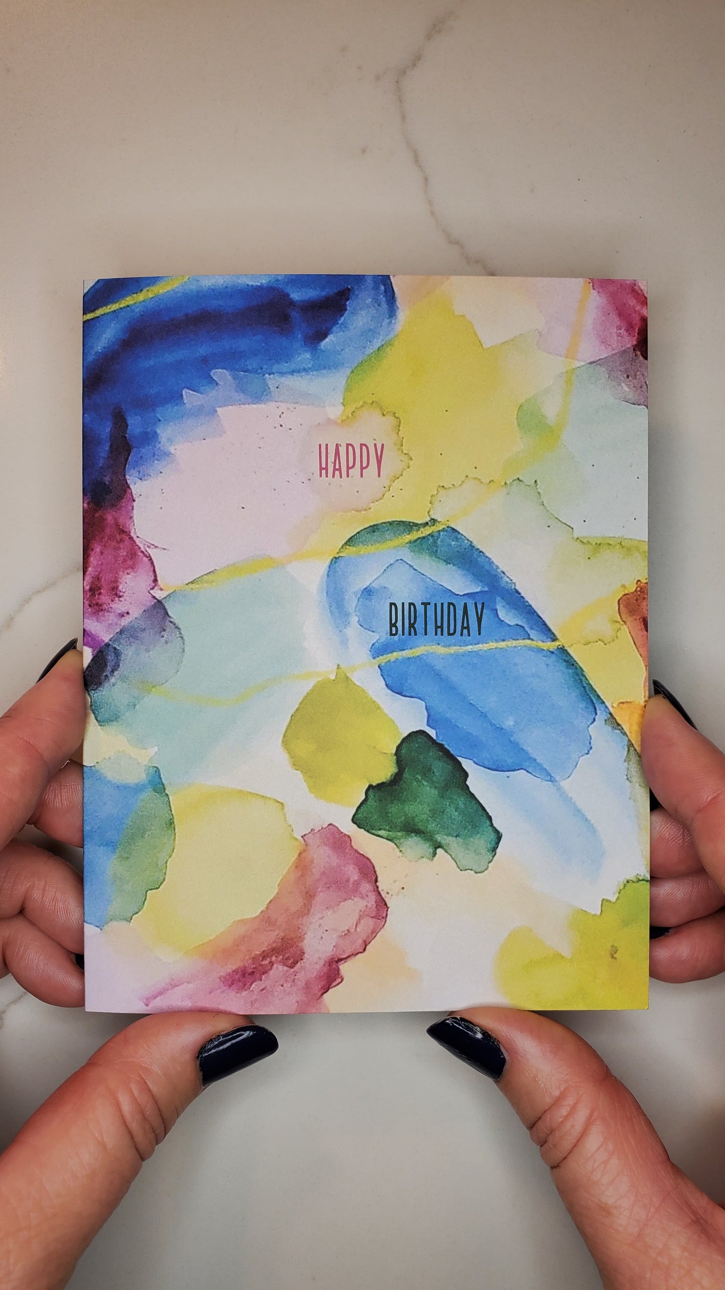 Happy Birthday Watercolor Card