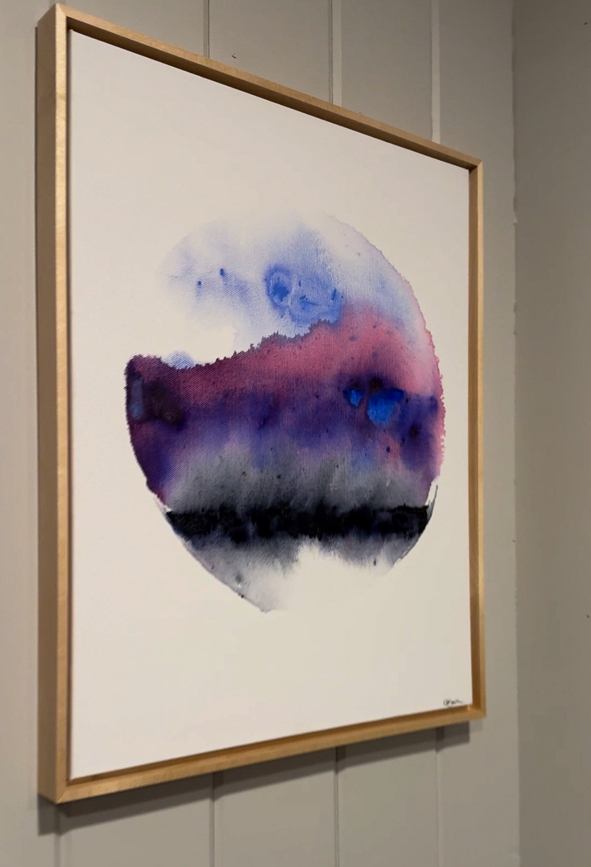 Original Watercolor Painting - Planet Purple 17x21