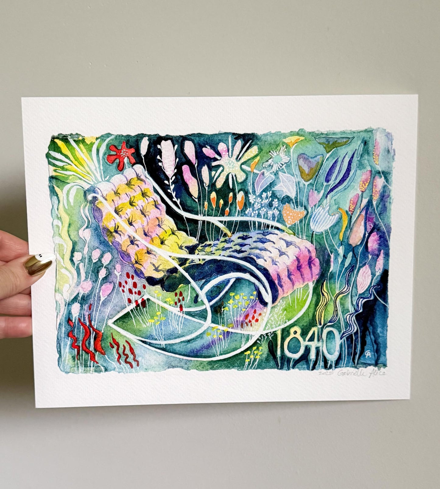 Chairy Blossom Rocking Chair Art Print