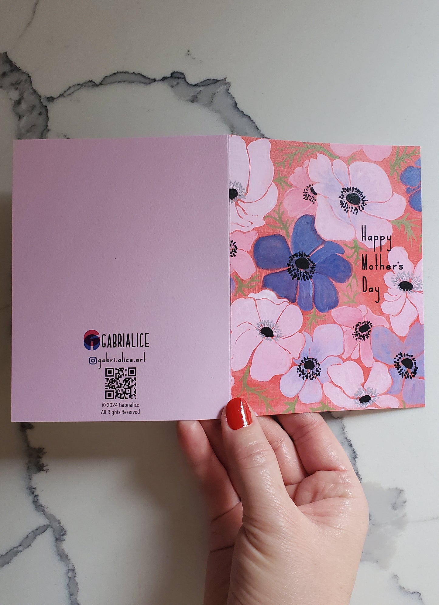 Mother's Day Anemones Floral Card