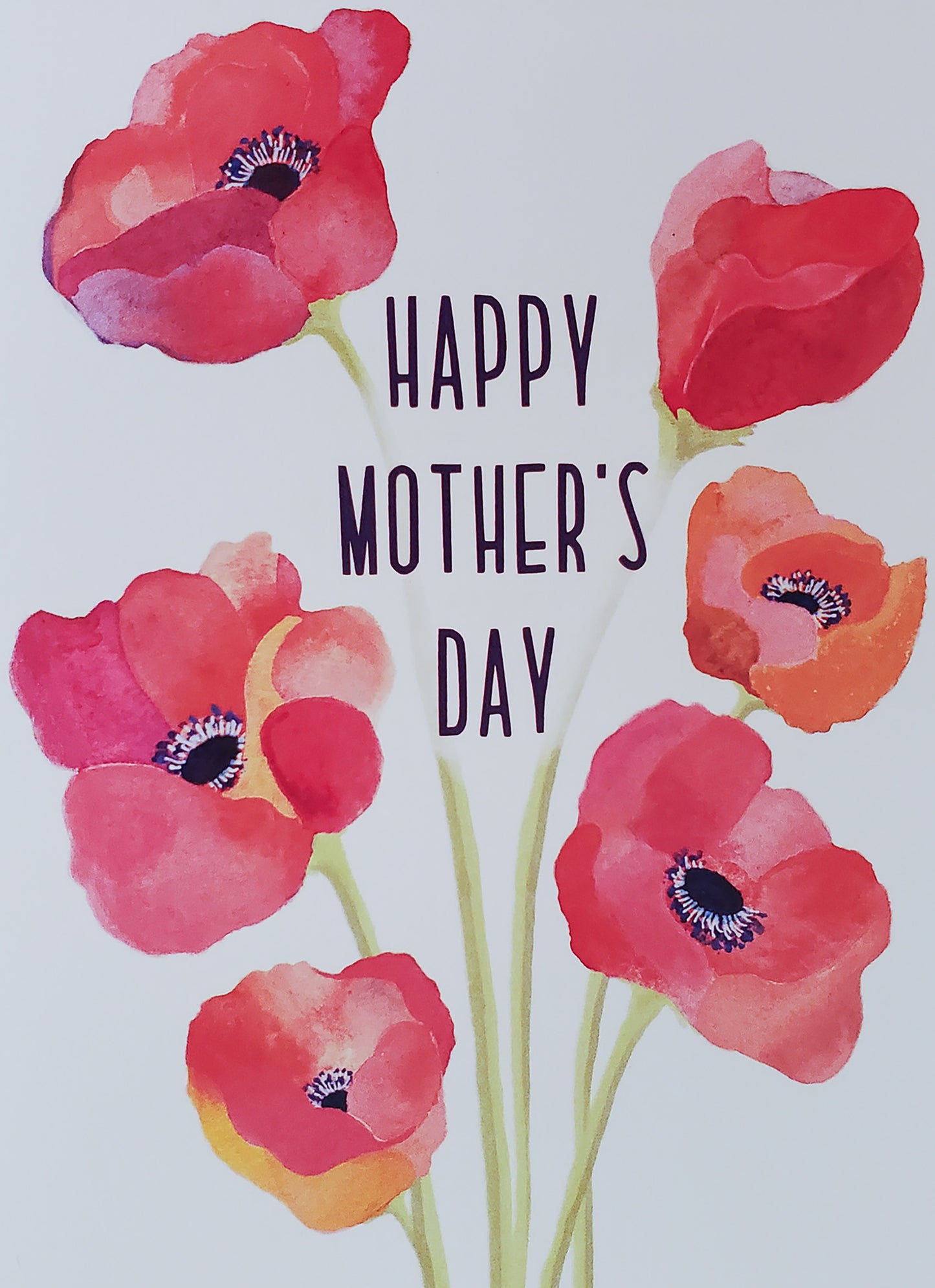 Mother's Day Simple Anemones Floral Card