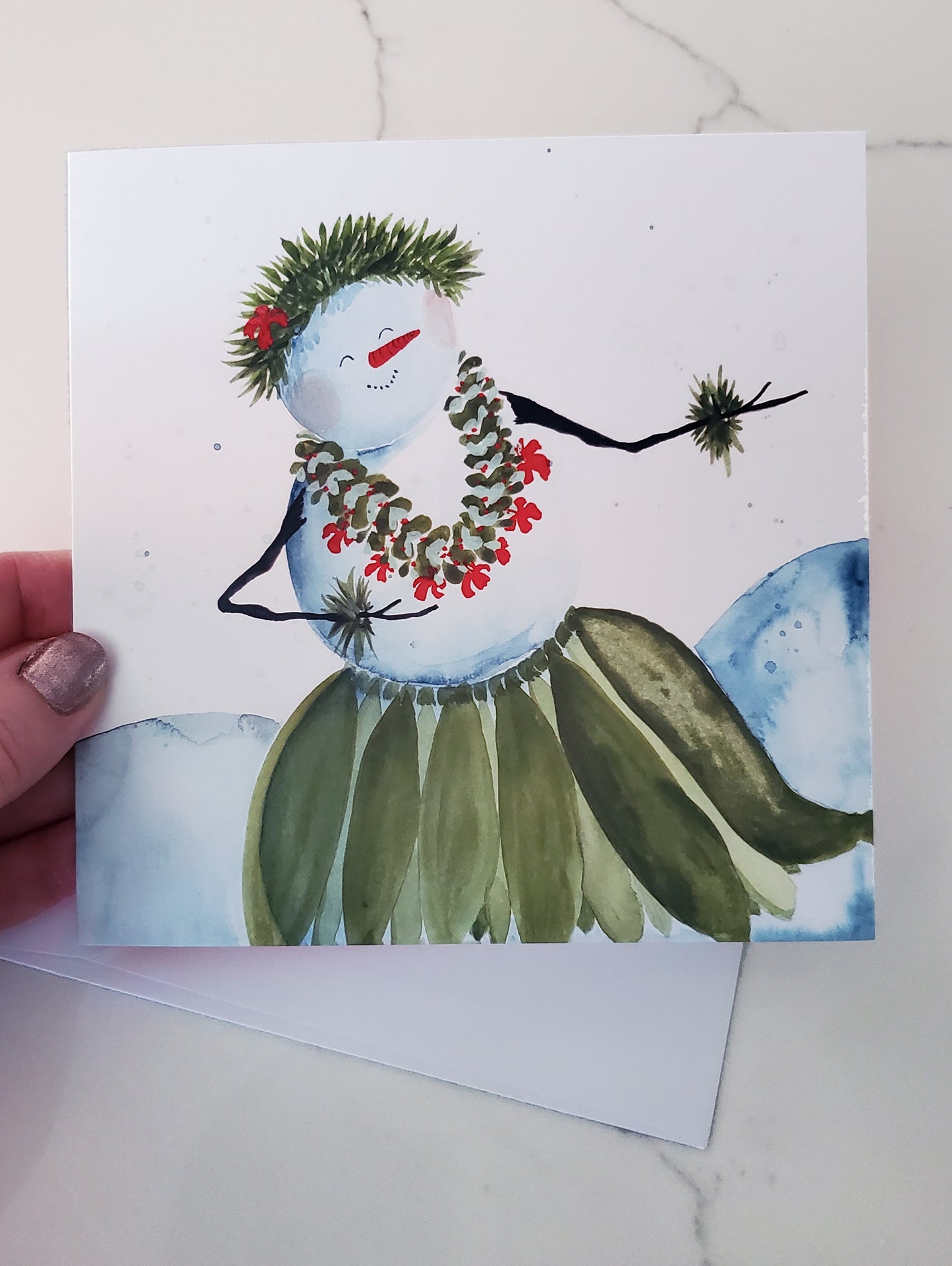 Hula Snowgirl Card