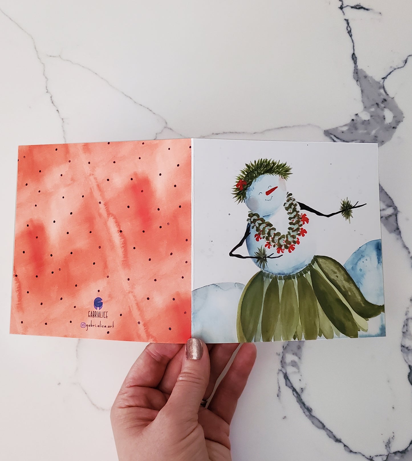 Hula Snowgirl Card