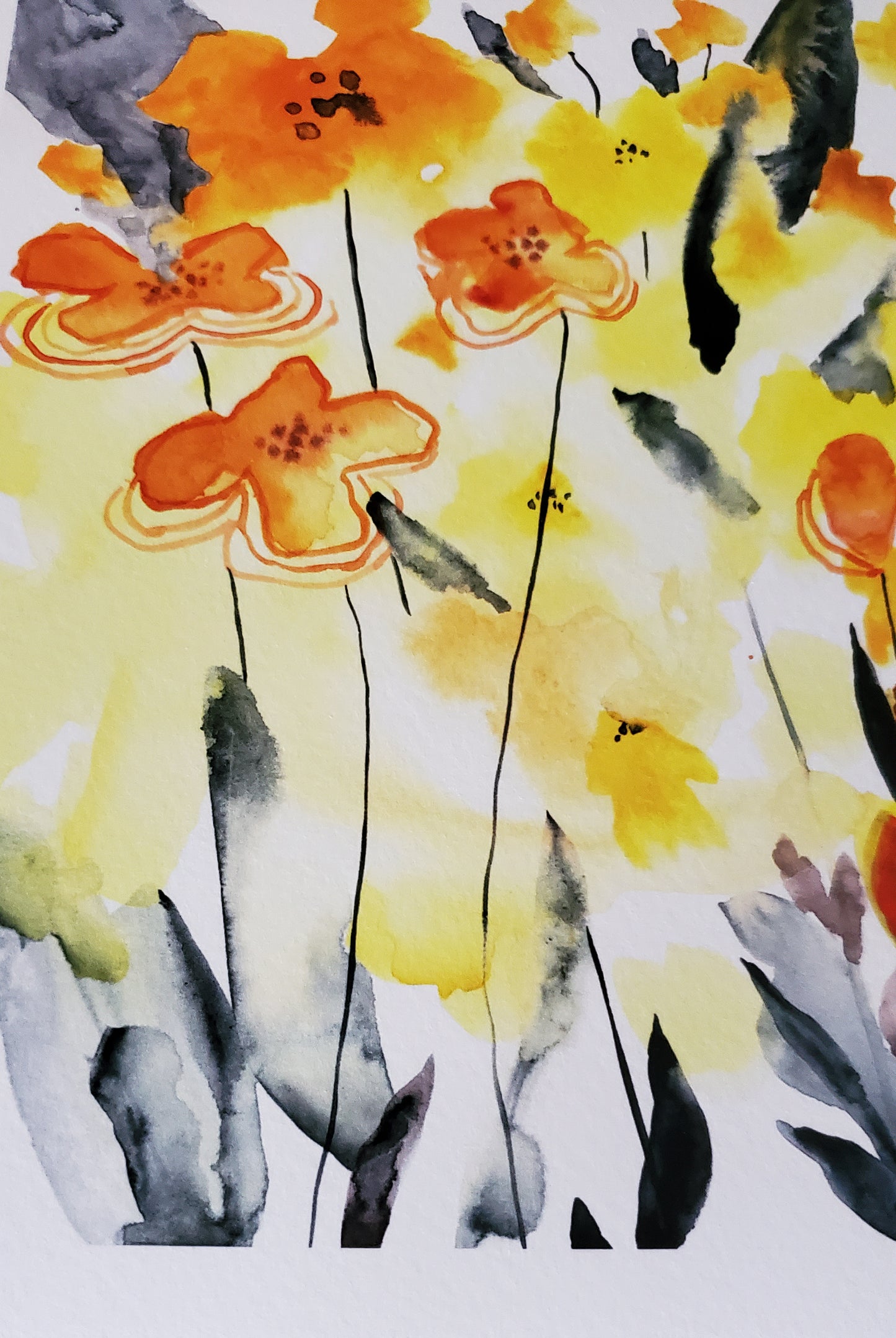 Yellow Floral Art Print