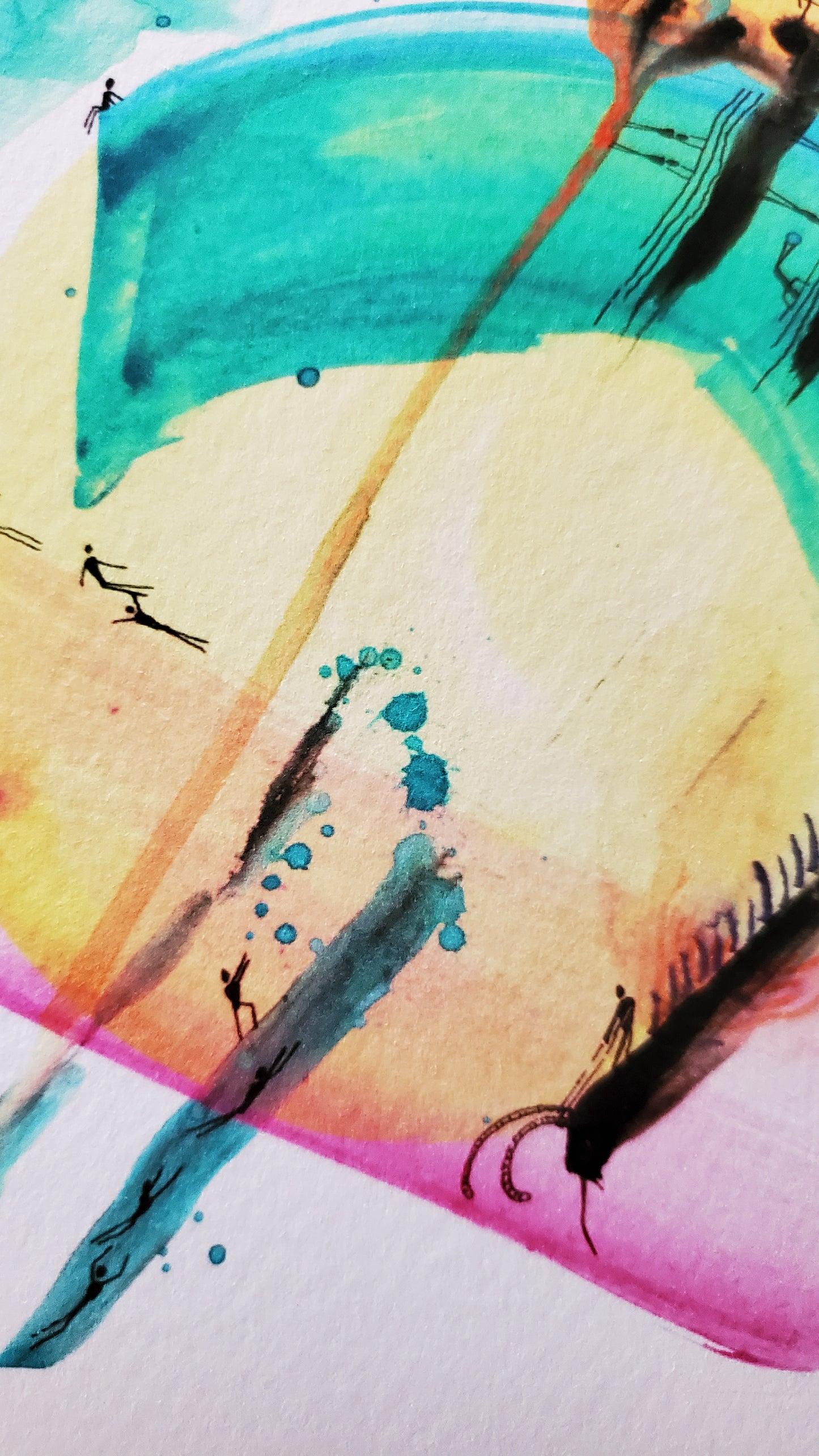 Abstract People World Print