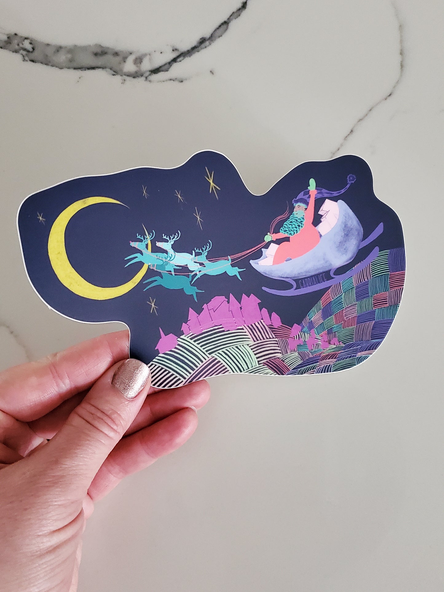 Santa Village Sticker