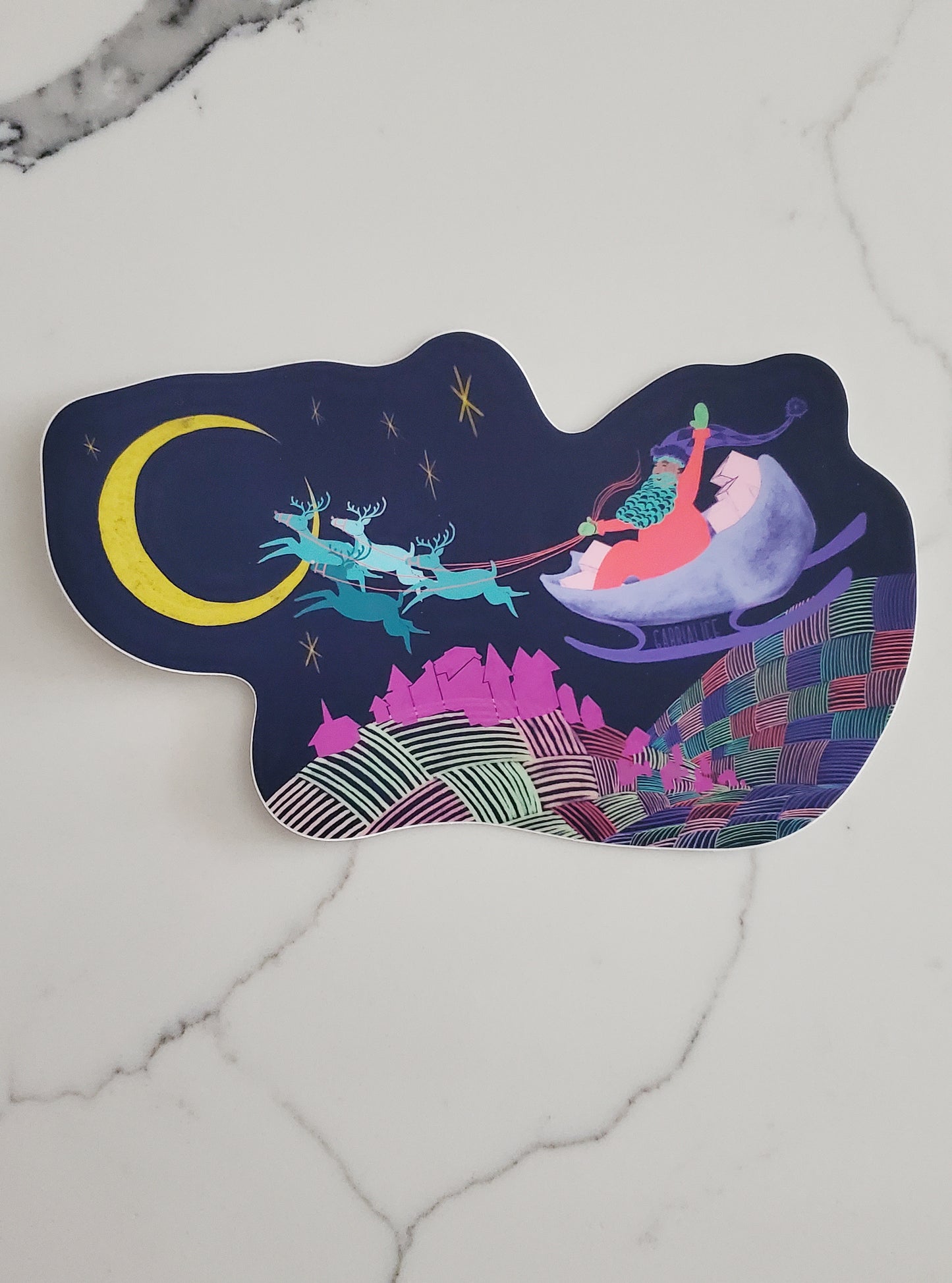 Santa Village Sticker