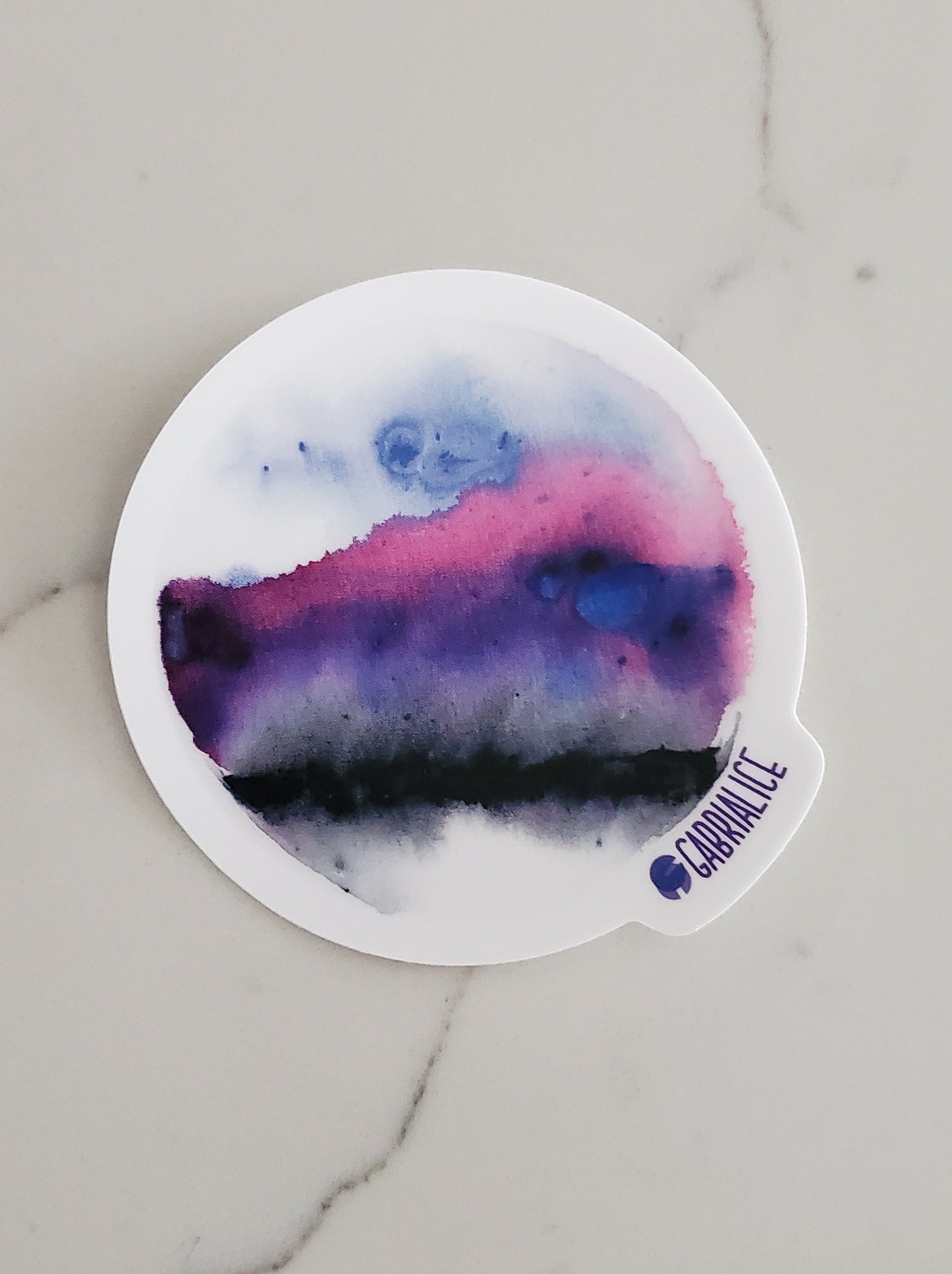 Purple Planet Sticker