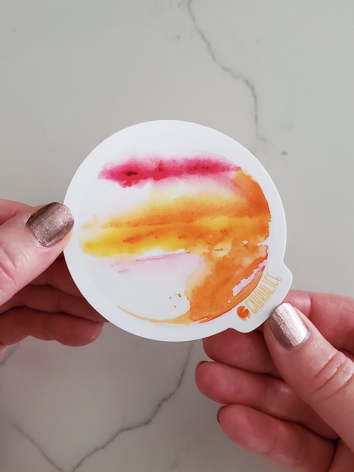 Orange Planet Sticker