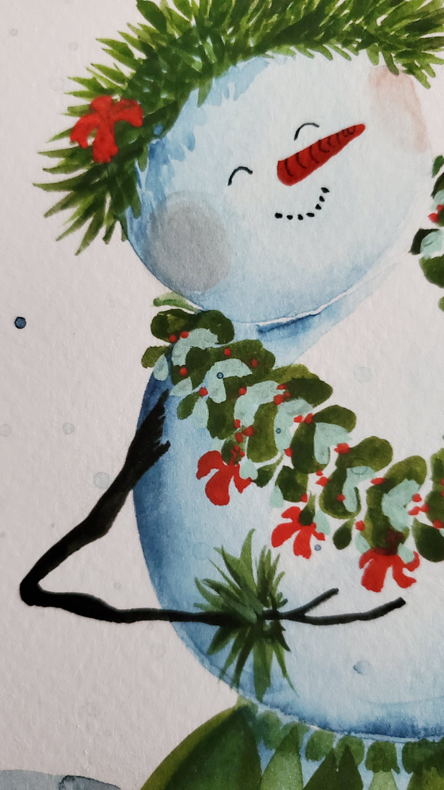 Hula Snowgirl Print
