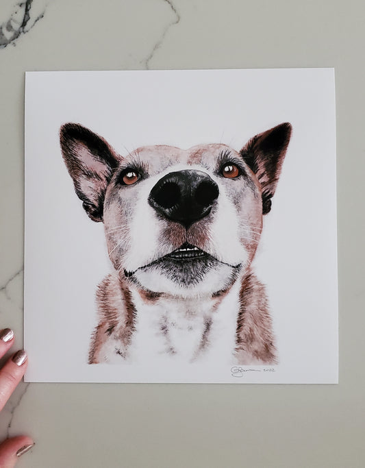 Nika Dog Art Print