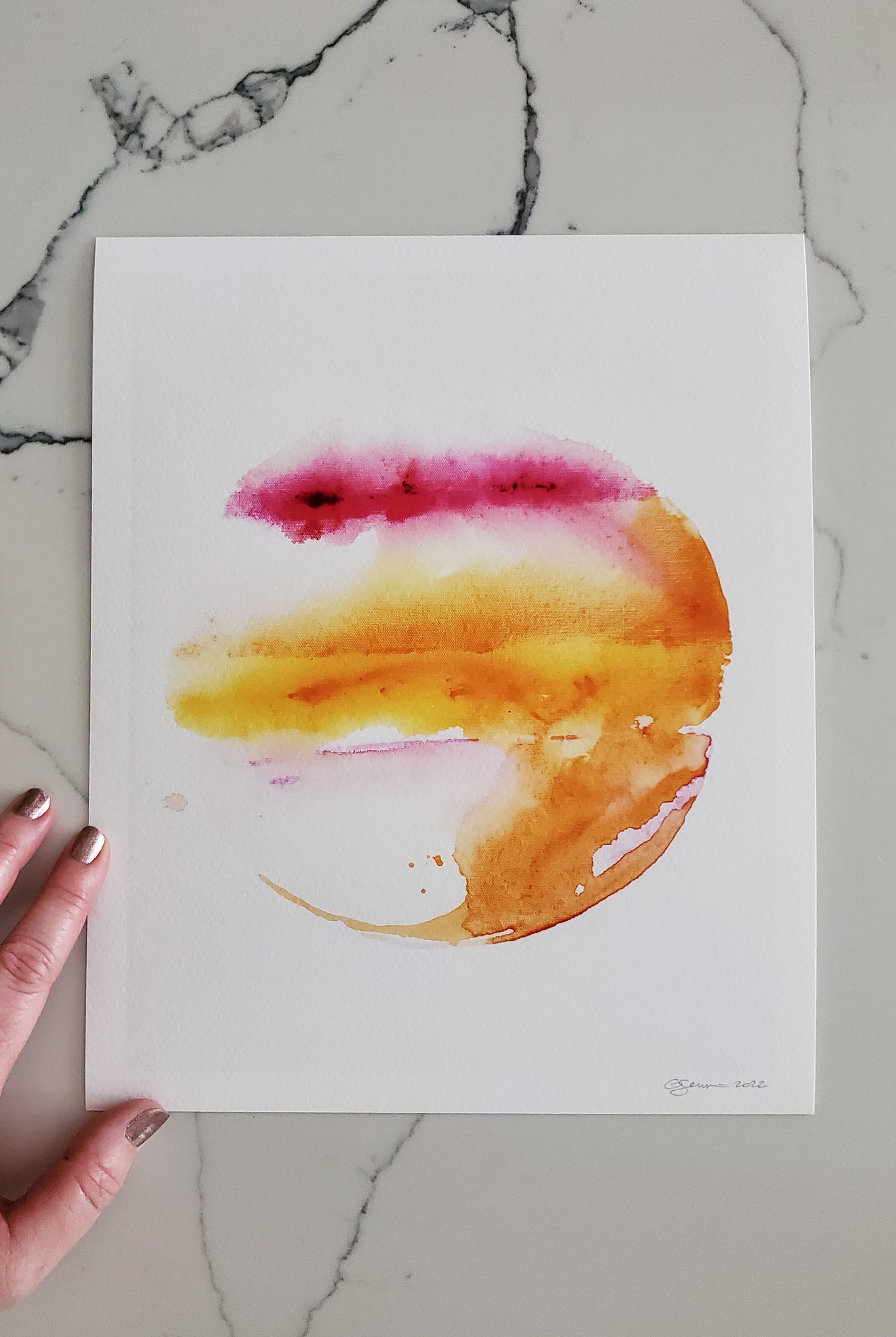 Orange Planet Print