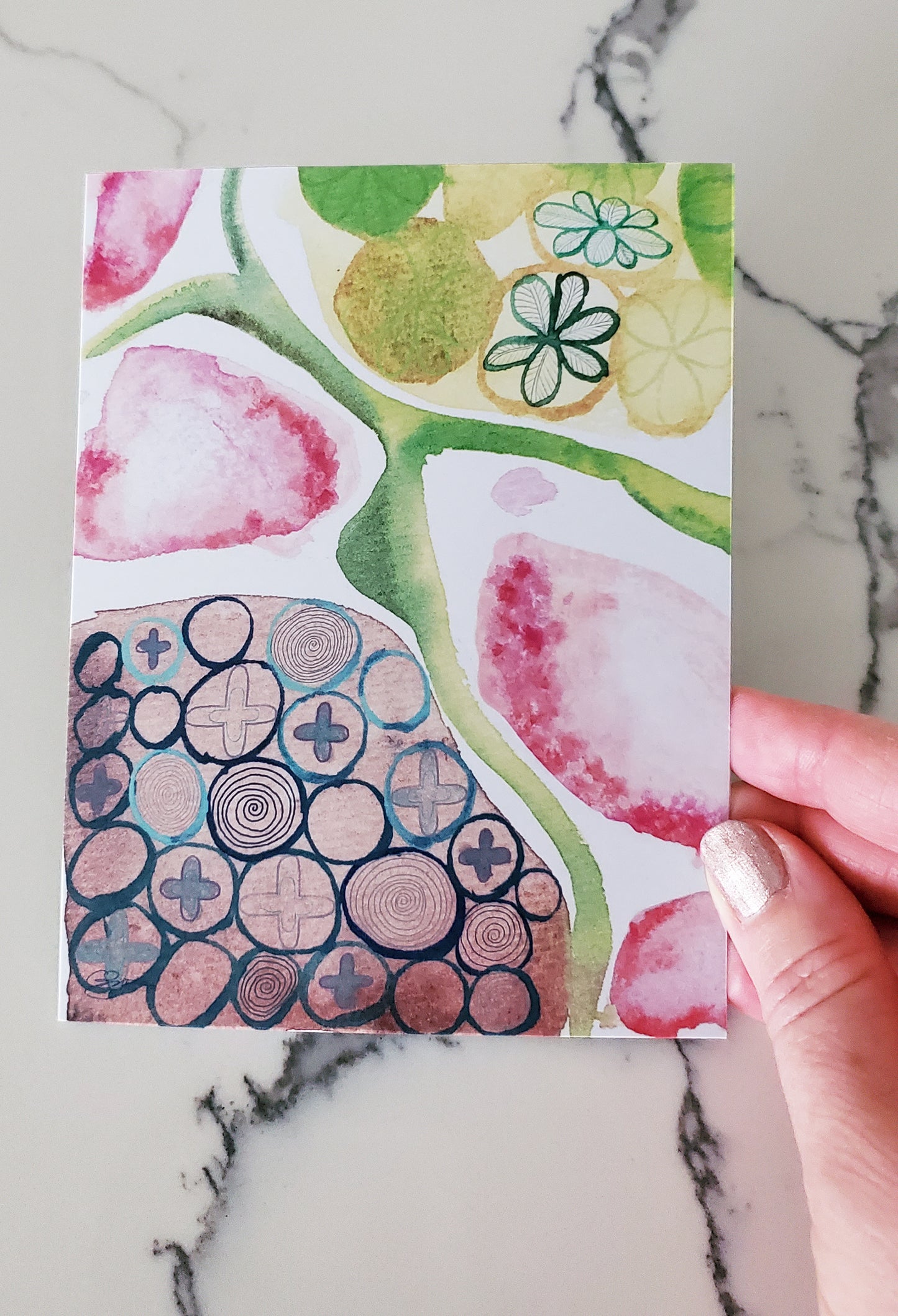 Seed Pod Abstract Card