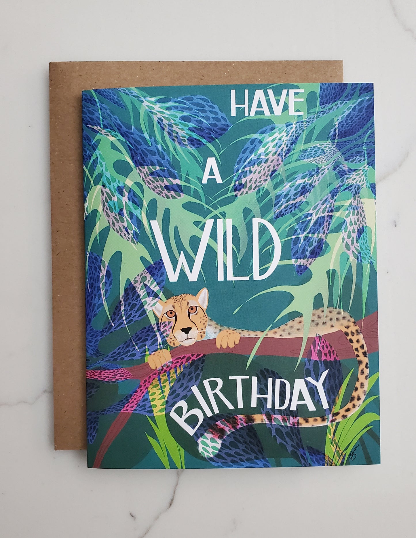 Cheetah Birthday Card