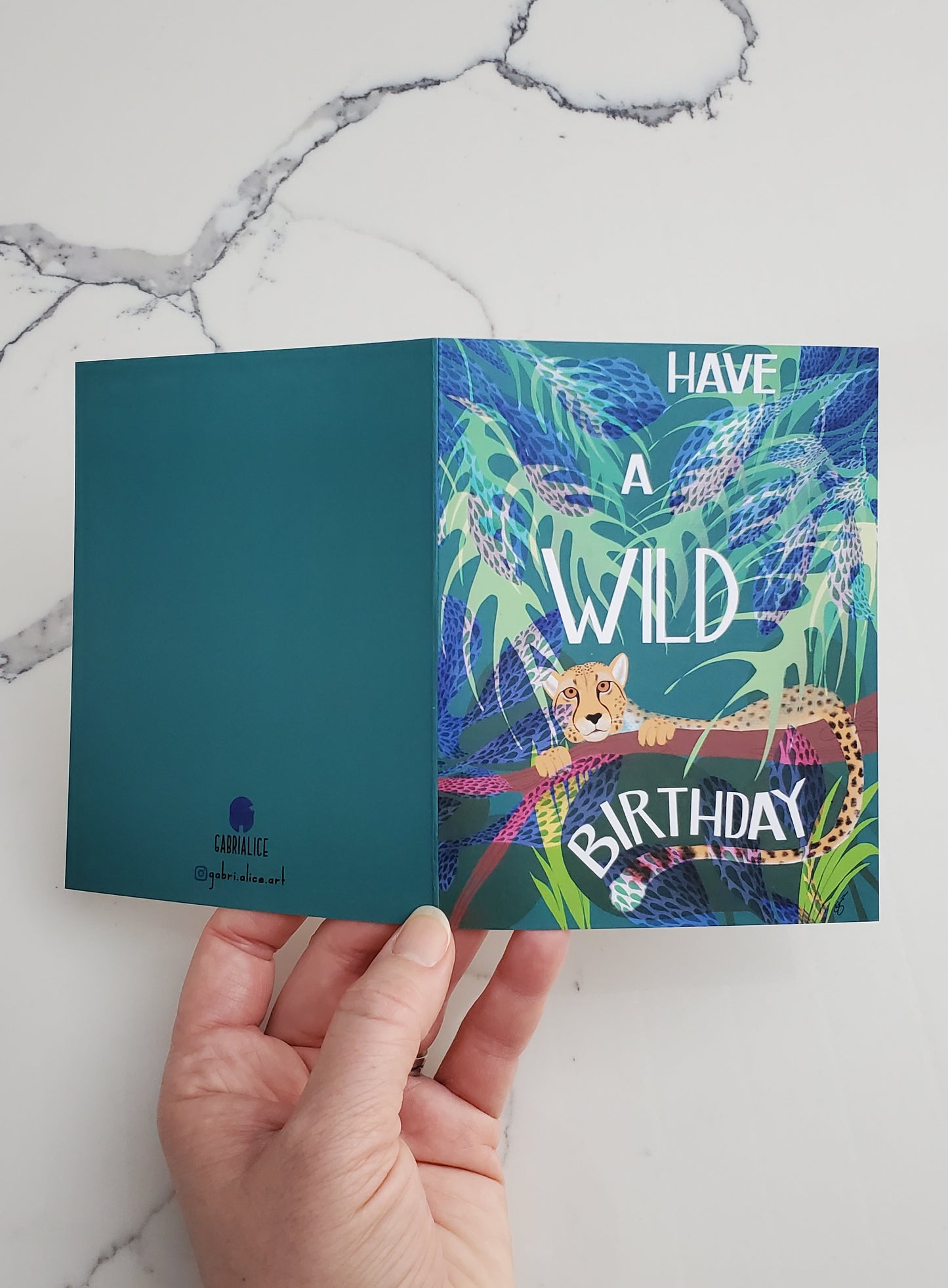 Cheetah Birthday Card