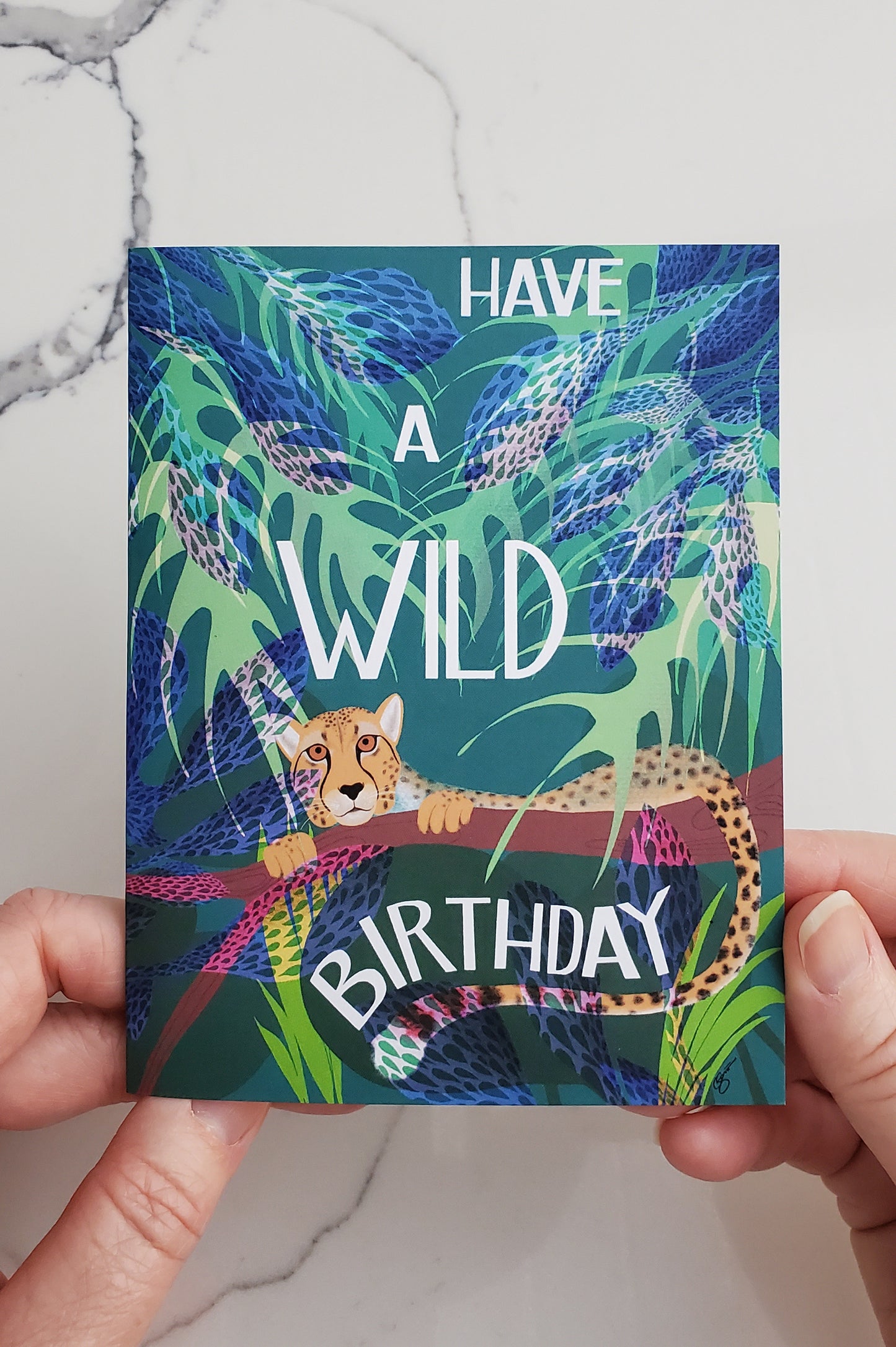 Cheetah Birthday Card