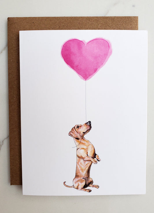 Love Dachshund Card