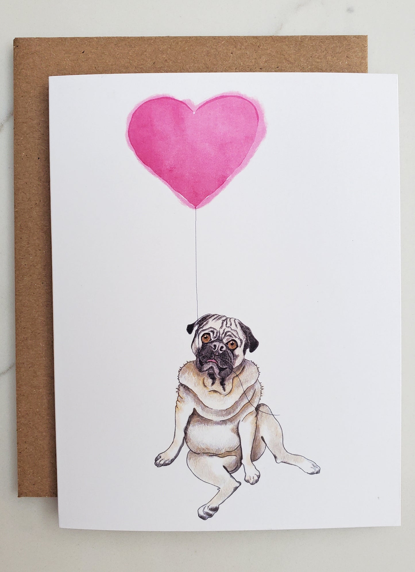 Love Pug Card