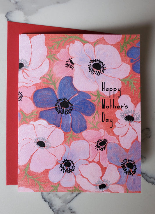 Mother's Day Anemones Floral Card