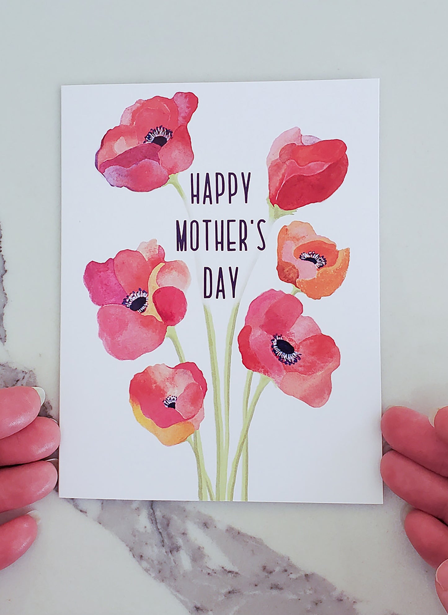 Mother's Day Simple Anemones Floral Card
