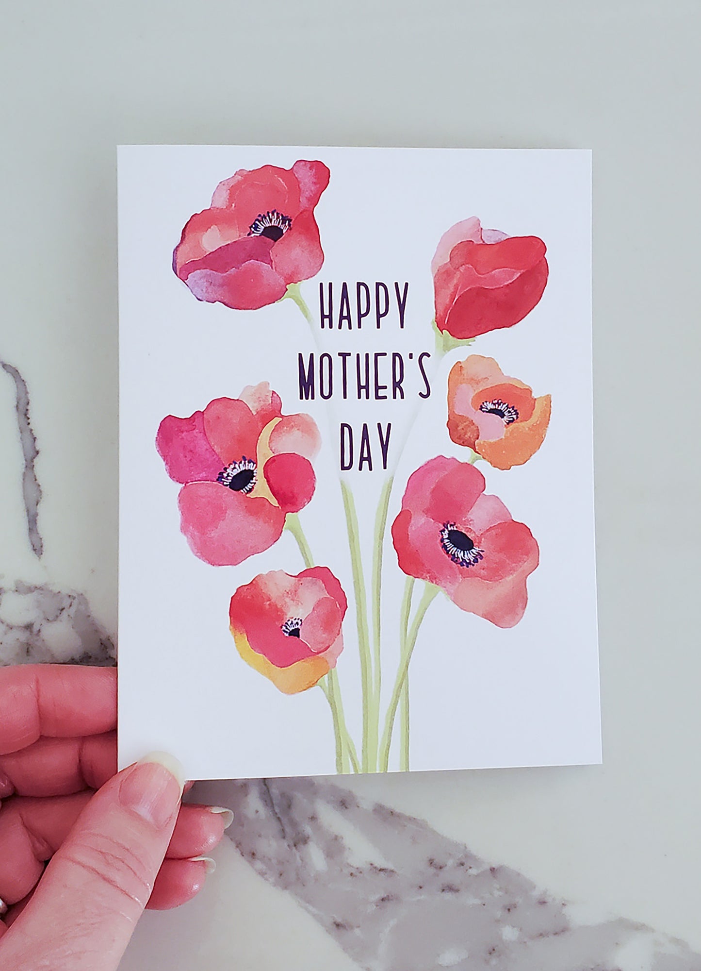 Mother's Day Simple Anemones Floral Card