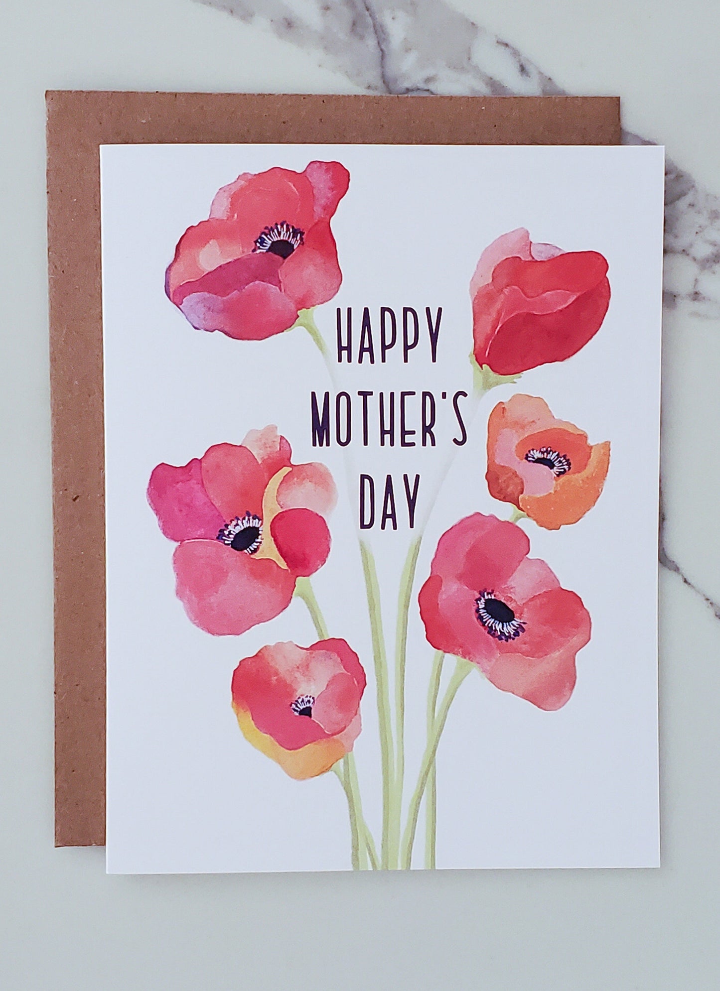 Mother's Day Simple Anemones Floral Card