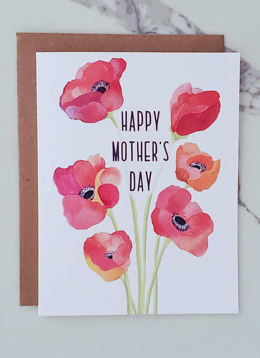 Mother's Day Simple Anemones Floral Card