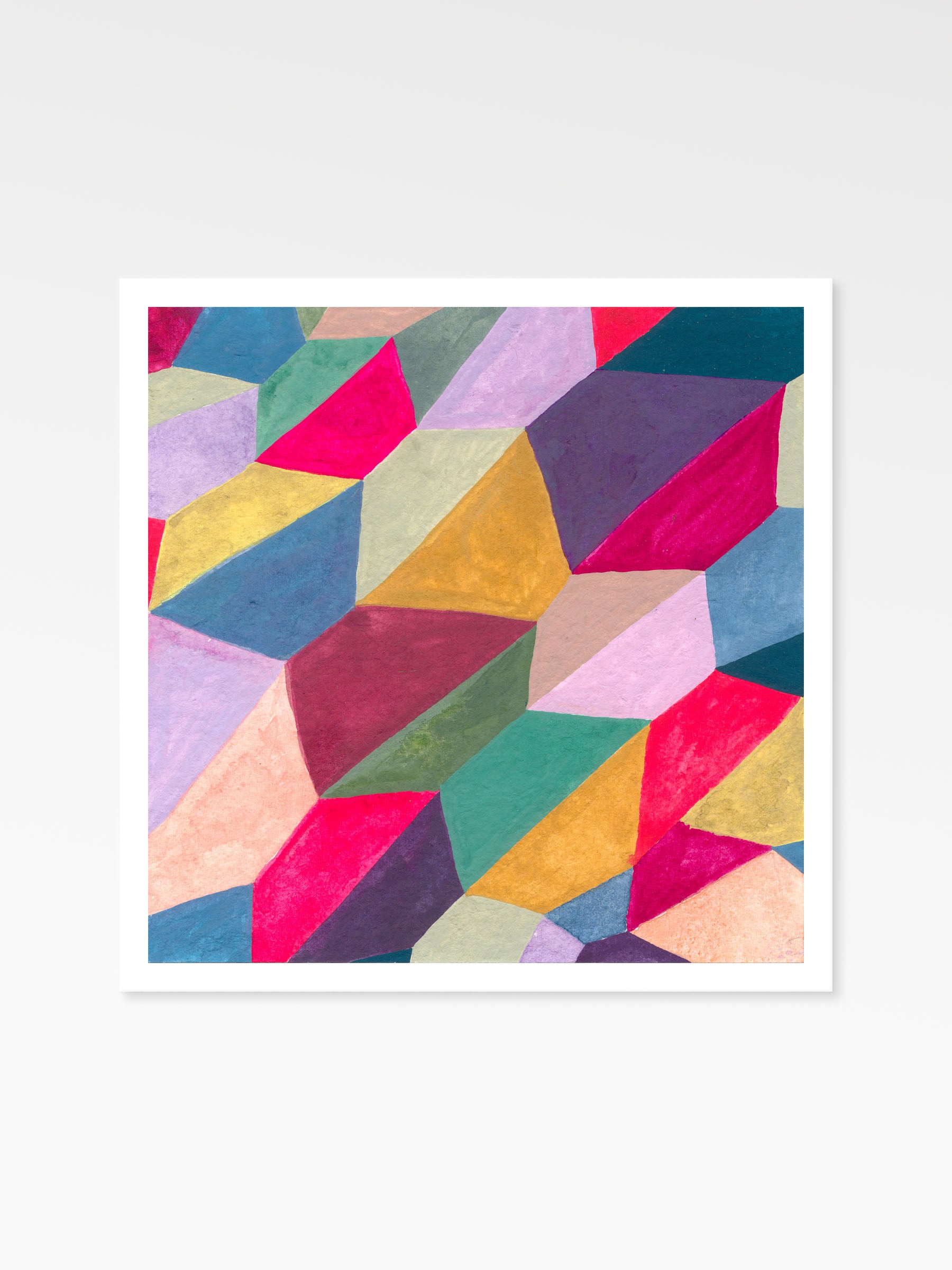 Colorful geometric pattern on a white background