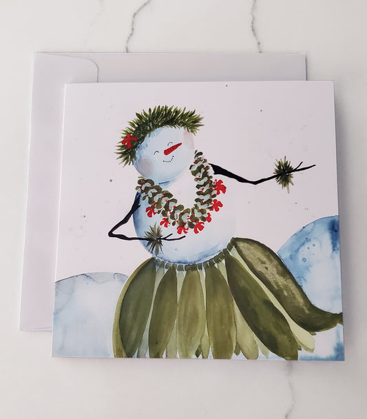 Hula Snowgirl Card