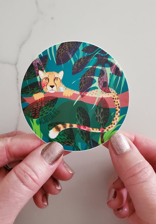 Cheetah Jungle Sticker